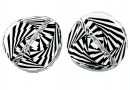 Swarovski, twist bead, zebra, 14mm - x1