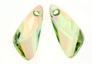 Swarovski, wing pendant, luminous green, 27mm - x1