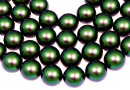 Swarovski pearls, scarabaeus green, 14mm - x2