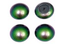 Swarovski, crystal pearl cabochon, scarabaeus green, 6mm - x2