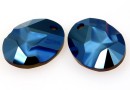 Swarovski, kaputt oval pendant, metallic blue, 26mm - x1