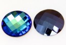 Swarovski, rivoli cabochon, bermuda blue, 20mm - x1