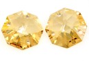 Swarovski, octagon link with 3 holes, golden shadow, 16mm - x1