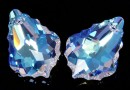 Swarovski, baroque pendant, blue aurora borealis, 22mm - x1