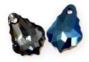 Swarovski, baroque pendant, metallic blue, 16mm - x1