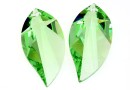 Swarovski, leaf pendant, light peridot, 28mm - x1