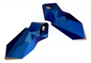 Swarovski, kaputt pendant, metallic blue, 28mm - x1