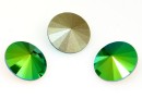 Swarovski, rivoli, scarabaeus green, 12mm - x2