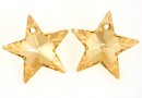 Swarovski, star pendant, golden shadow, 28mm - x1