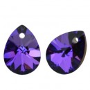 Swarovski, drop pendant, heliotrope, 8mm - x4