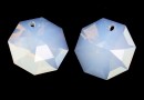 Swarovski, octagon pendant, white opal, 14mm - x1