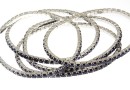 1088 Swarovski dark indigo bracelet, rhodium plated, 18cm - x1