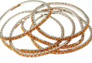 1088 Swarovski tangerine bracelet, rhodium plated, 18cm - x1