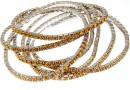 1088 Swarovski topaz bracelet, rhodium plated, 18cm - x1