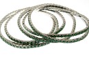 1088 Swarovski palace green opal bracelet, rhodium plated, 18cm - x1