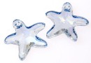 Swarovski, starfish pendant, blue shade, 20mm - x1