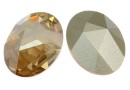 Swarovski, kaputt oval fancy cabochon, golden shadow, 23x18mm - x1