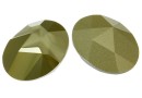 Swarovski, kaputt oval fancy cabochon, metallic lt gold, 23x18mm - x1