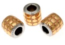 Swarovski, becharmed pavé, polished metallic copper, 9.5mm - x1