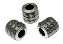 Swarovski, becharmed pavé, brushed metallic gunmetal, 9.5mm - x1