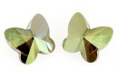 Swarovski, butterfly bead, iridescent green, 8mm - x2