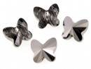 Swarovski, butterfly bead, silver night, 12mm - x2