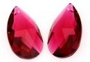 Swarovski, drop pendant, bordeaux, 38mm - x1