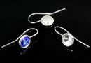 Earring base, 925 silver, rivoli 6mm - x1pair