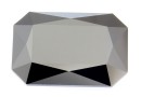 Swarovski, rivoli cabochon, jet metallic silver, 27x18.5mm - x1