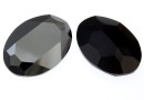 Swarovski, rivoli cabochon, jet hematite, 30mm - x1