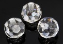 Swarovski, one hole faceted round bead, crystal, 11mm - x2