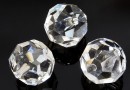 Swarovski, one hole faceted round bead, crystal, 18mm - x1