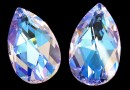 Swarovski, drop pendant, rosaline blue aurora borealis, 28mm - x1