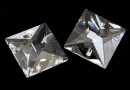 Swarovski, double pyramid pendant, crystal, 14mm - x1