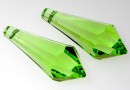 Swarovski, faceted drop pendant, light peridot, 38mm - x1