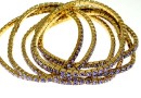 1088 Swarovski tanzanite bracelet, gold plated, 18cm - x1