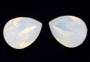 Swarovski drop fancy, white opal, 14x10mm - x1