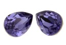 Swarovski drop fancy, tanzanite, 14x10mm - x1