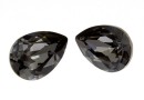 Swarovski drop fancy, silver night, 14x10mm - x1