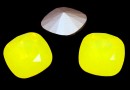 Swarovski, square fancy, yellow opal, 12mm - x1