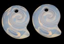 Swarovski, sea snail pendant, white opal, 14mm - x1