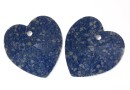 Swarovski, heart pendant, marbled blue, 14mm - x2