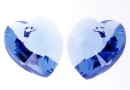 Swarovski, heart pendant, light sapphire, 28mm - x1