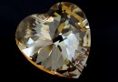 Swarovski, heart pendant, golden shadow, 28mm - x1