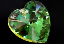 Swarovski, heart pendant, luminous green, 28mm - x1