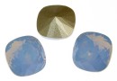 Swarovski, square fancy, air blue opal, 10mm - x1