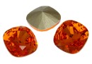 Swarovski, square fancy, tangerine, 10mm - x1