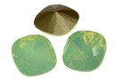 Swarovski, square fancy, chrysolite opal, 10mm - x1