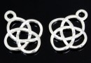 Pendant, celtic knot, 925 silver, 15mm  - x1