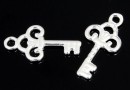 Pendant, key, 925 silver, 15.5mm  - x1